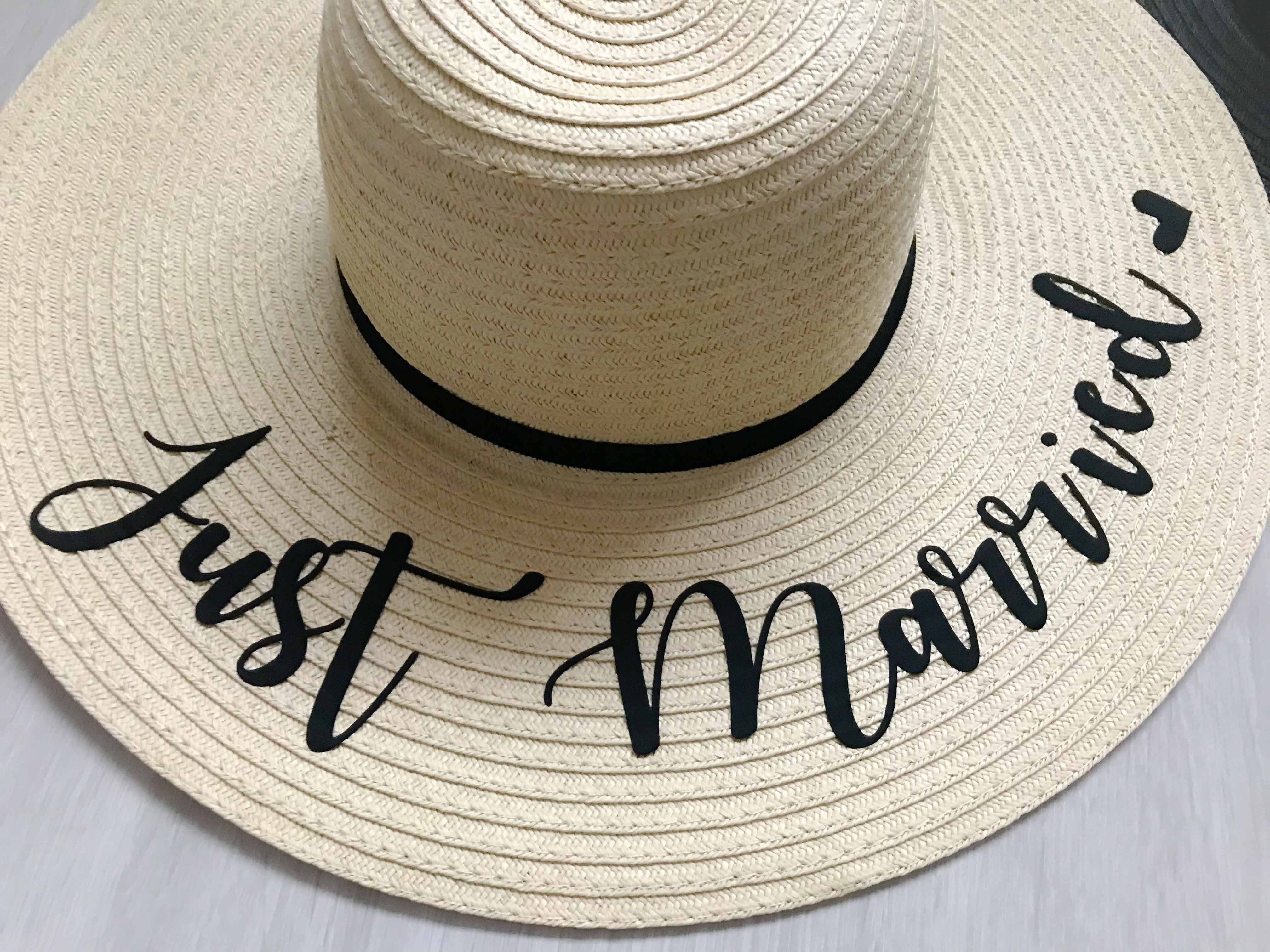 Just Married Sun Hat | Customise Online 